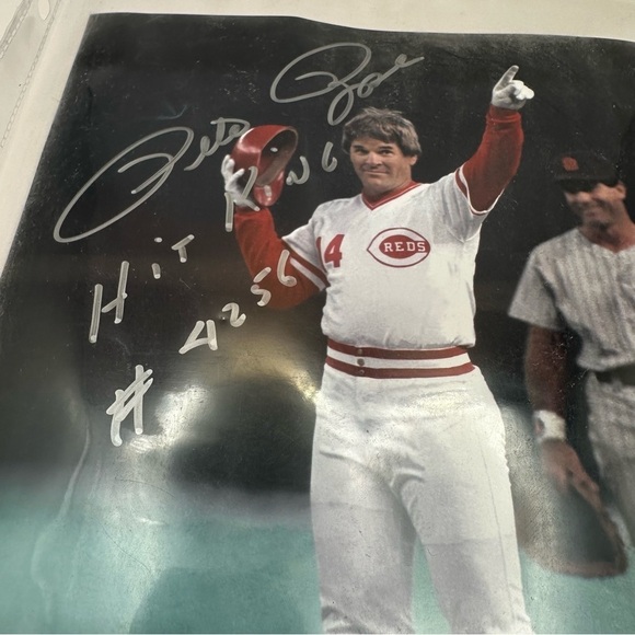Pete Rose Signed Autographed 8X10 Photo Reds Hit King Inscribed 4192 - Picture 3 of 7